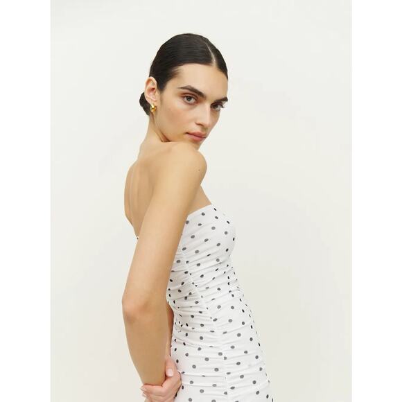 Reformation Shea Knit Tube Midi Dress Strapless Women’s Size Small - Picture 5 of 12